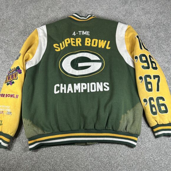 GREEN BAY PACKERS Vtg 1997 Letterman Varsity  Jacket Size XXL Super Bowl XXXI - Picture 3 of 16